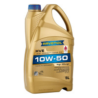 Mator moyi RAVENOL HVE 10W-50 yuqori yurish masofasiga ega avtomobillar uchun